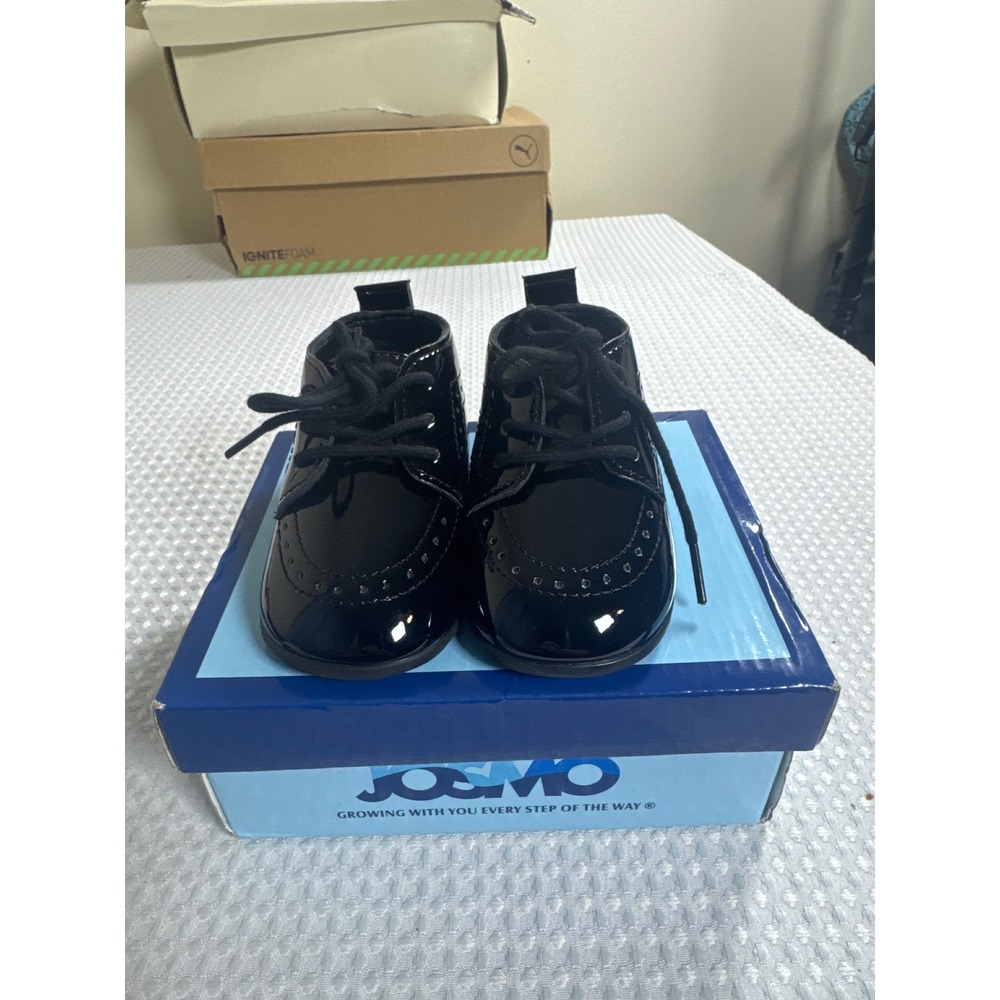 Josmo Dress Shoes Toddler 4 Wingtip Black Patent NIB